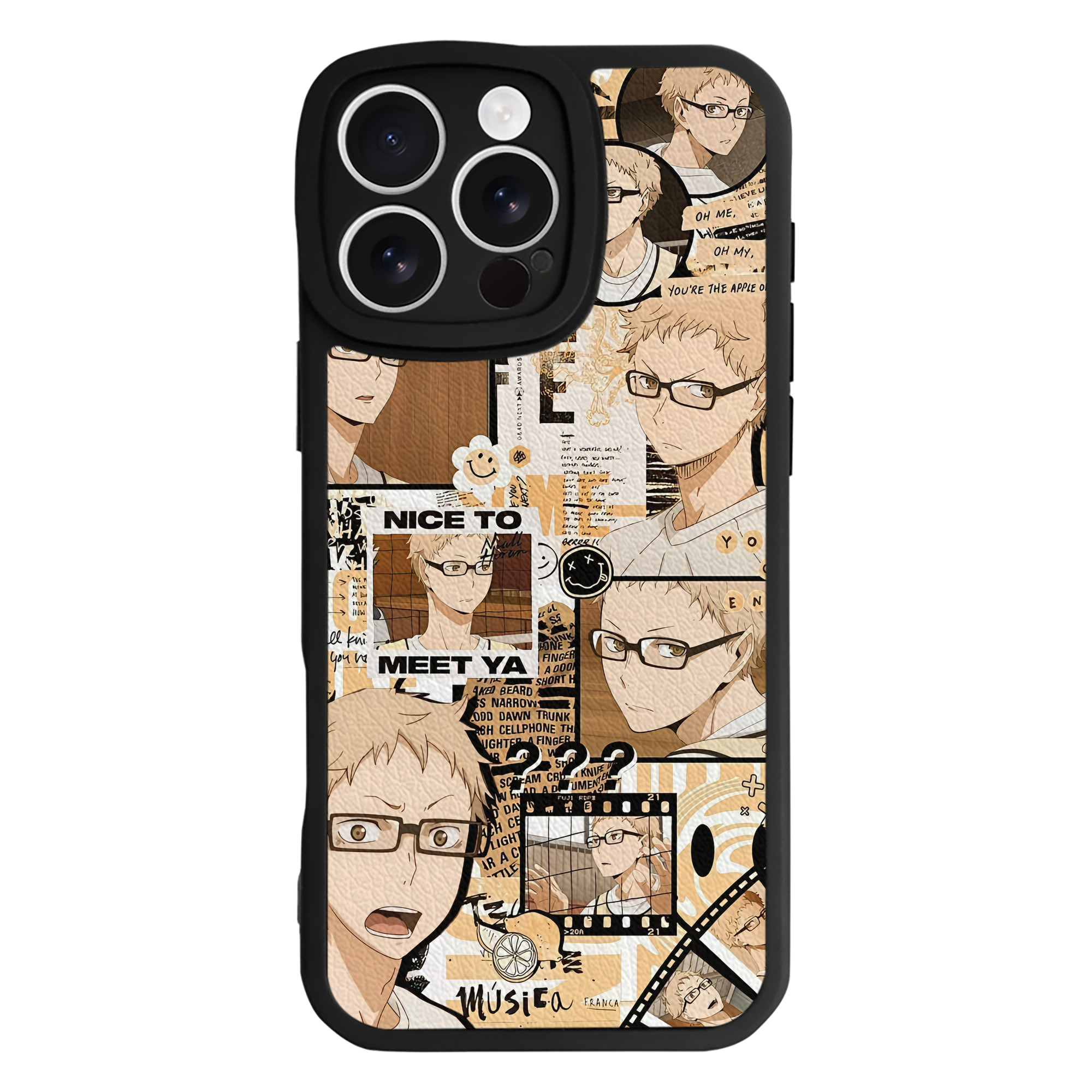 （画像用） ハイキュー!! Haikyu!! 【iPhone 16シリーズ対応】シリコンスマホケース（レザー調） 材質：シリコン